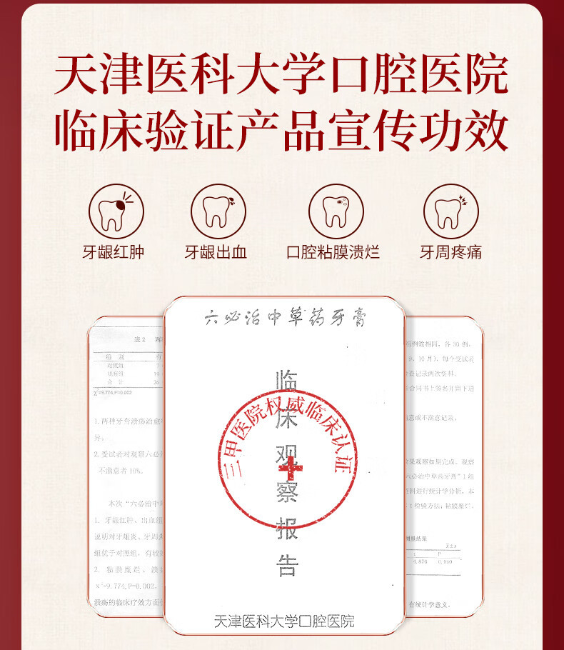 六必治中草药护龈牙膏（留兰薄荷）120g