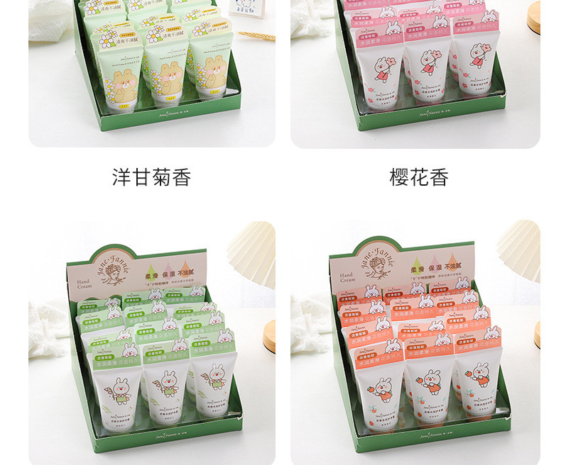 【拍一发二】卡通护手霜淡淡花香水润护手霜四季补水 保湿质地丝滑不油腻护手霜80g