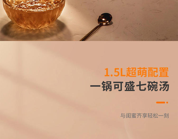 九阳电炖锅紫砂锅保温1.5升家用 DGD1505AM