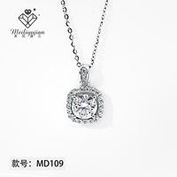 金六福珠宝 MD109 豪华方形 白钻/1克拉