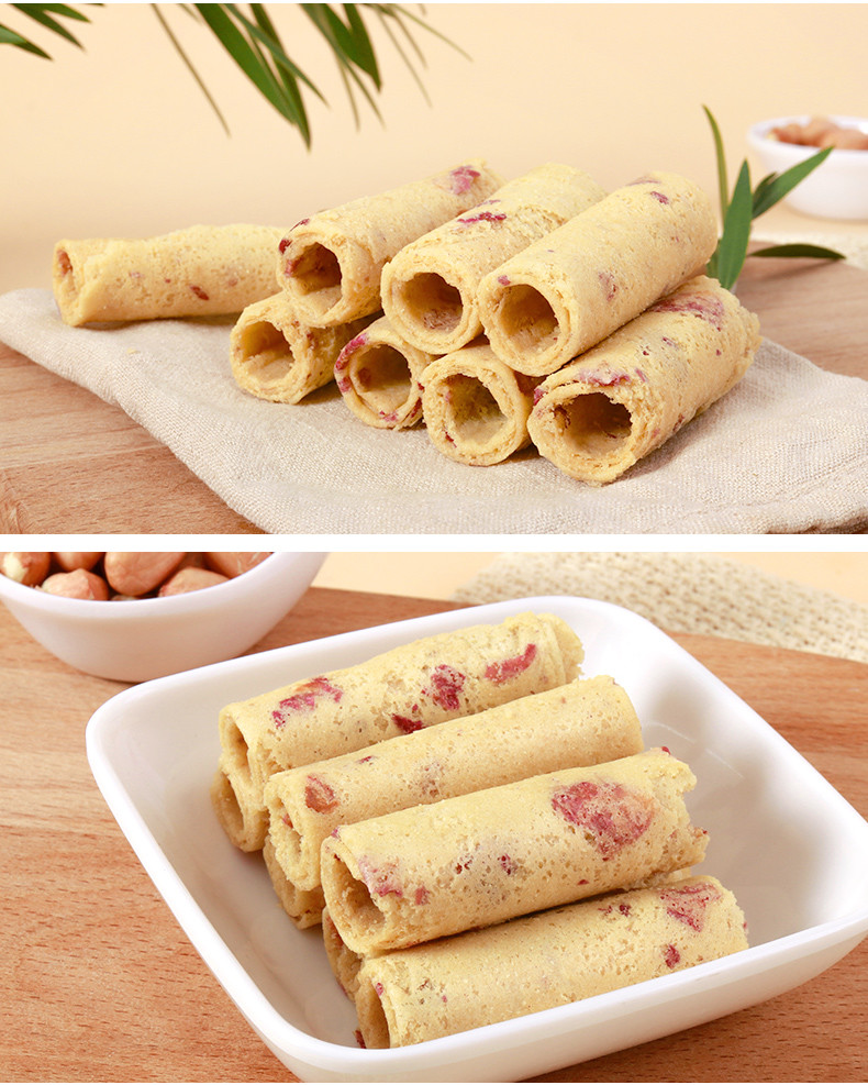 黄但计 50g玫瑰花鸡蛋卷