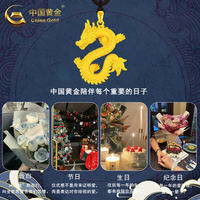 中国黄金足金999神龙项链男女款