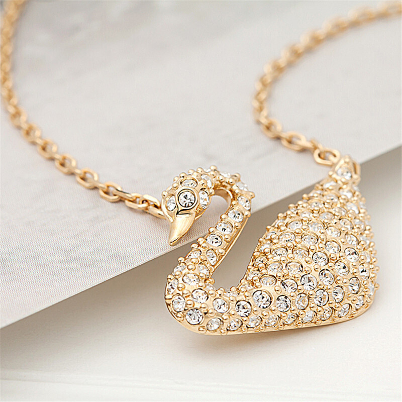 施华洛世奇 ICONIC SWAN 金色天鹅项链5063921