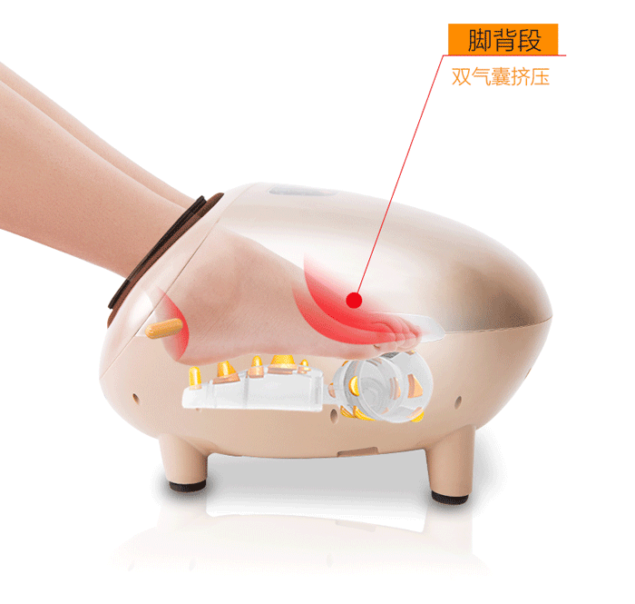港德家用按摩脚底穴位揉捏腿部按摩仪器全自动 RD-675金色