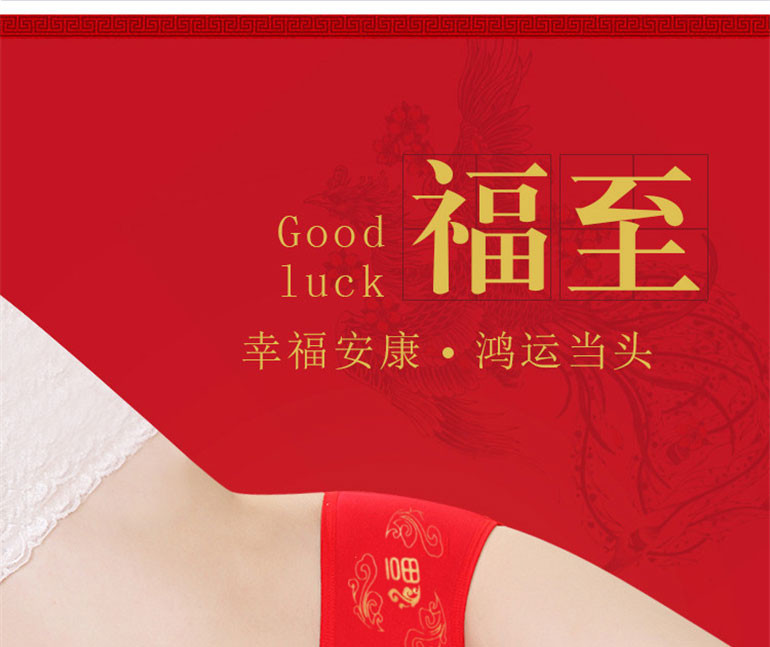 浪莎鸿运女士内裤4条装 LW6003-4