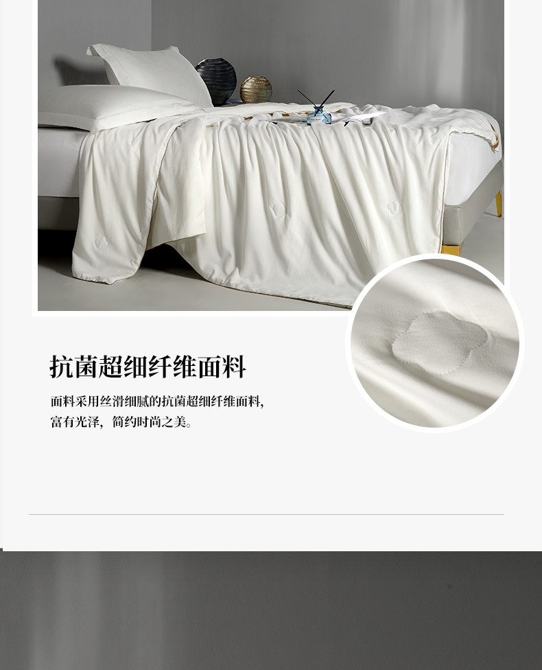 红秀世纺 抗菌天然纯蚕丝被 500g SF2303-T003