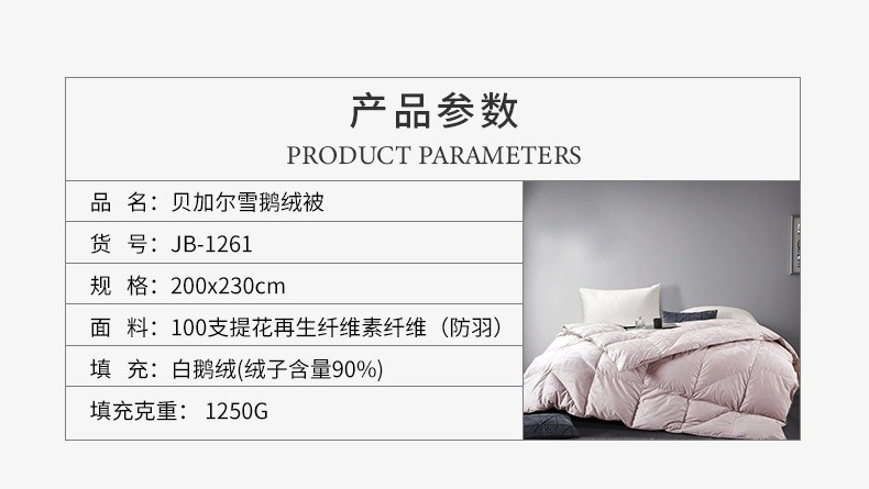 金丝莉 贝加尔雪鹅绒被JB-1261