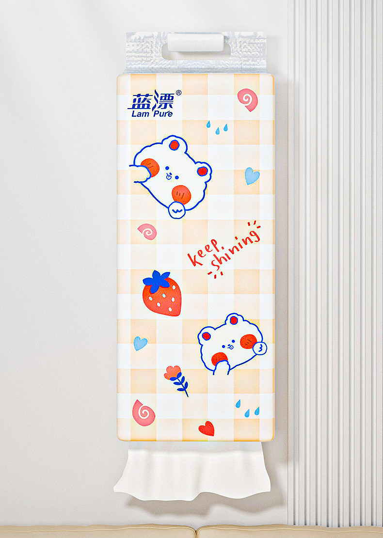 HL-10018-A蓝漂白色气垫挂式抽纸