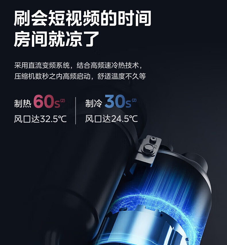 美的（Midea）新能效 KFR-35GW/G3-3 1.5匹 智能变频冷暖 空调挂机 三级能效 一价无忧 11M铜管 企慧购