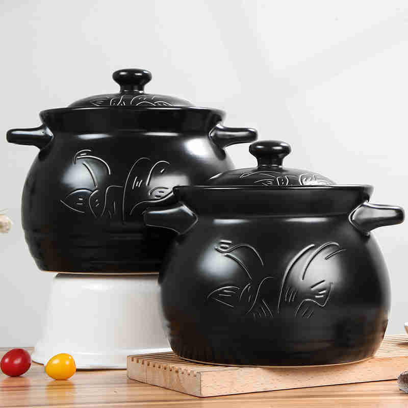 泥火匠 家用陶瓷耐热汤煲 无印系列3.5L耐热汤煲
