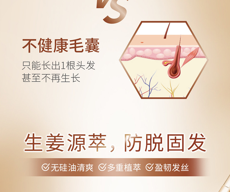 清怡防脱固发洗发露500克