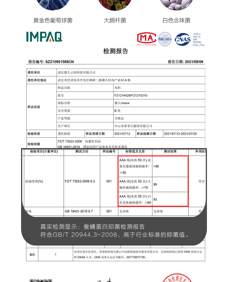 MiiOW/猫人男士莫代尔无痕红色平角内裤本命年喜庆红透气柔软抑菌（3条一盒）F22614055(大红）