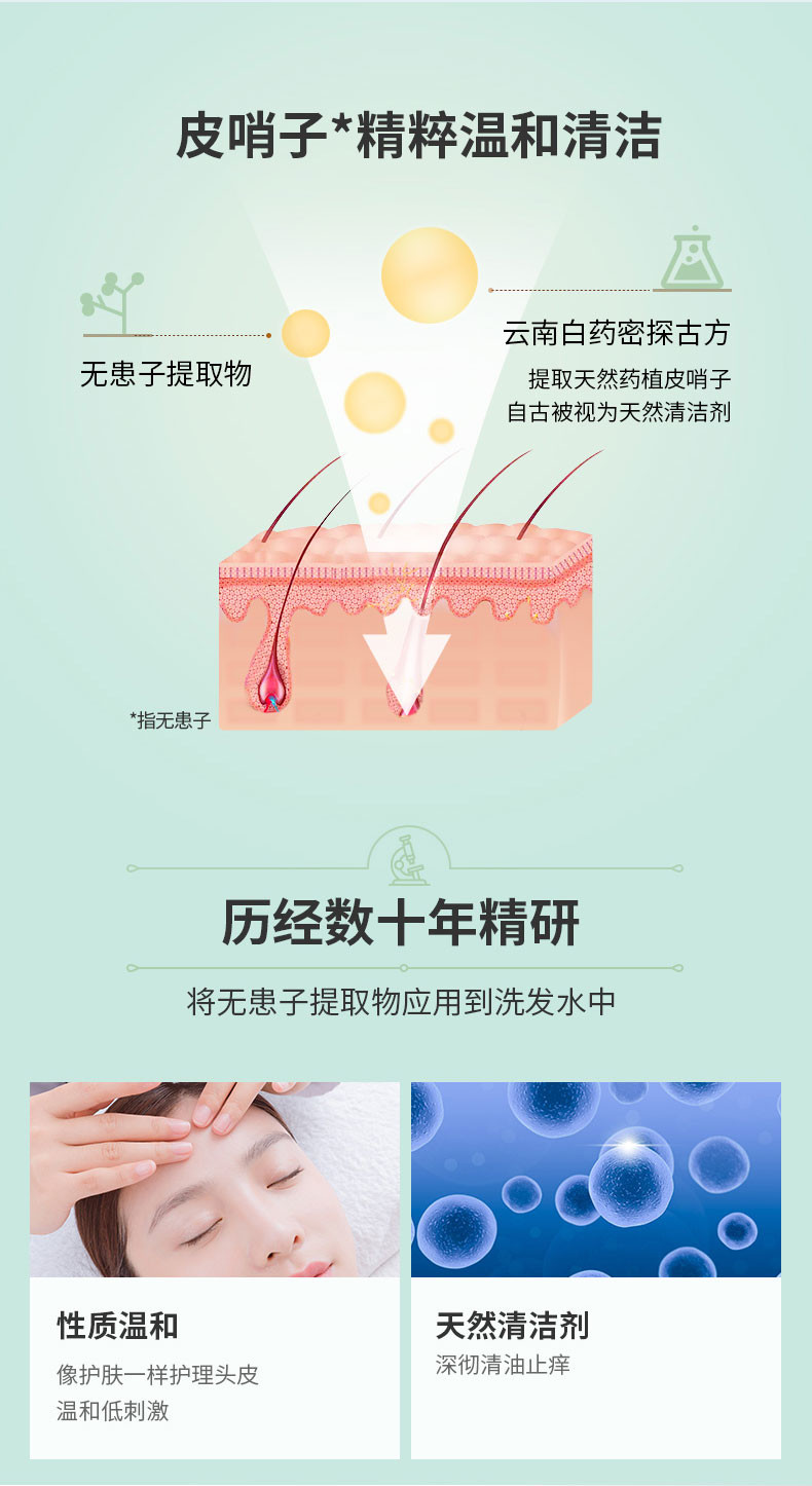 云南白药养元青洗发水控油健发短发防脱清爽去油蓬松大瓶装500ml 养元青控油健发洗发乳500ml*2瓶装