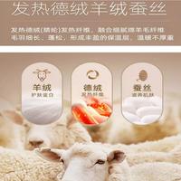 MiiOW/猫人男士纤丝鸟腈纶羊绒蚕丝德容发热圆领内衣套装男银灰色 T9720