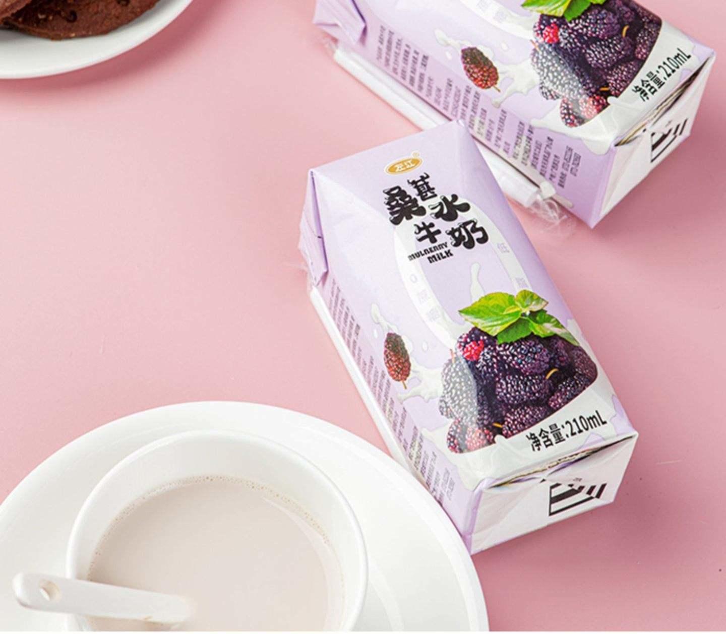 左江桑葚水牛奶低脂型0蔗糖健身伴侣营养早餐210ml*10盒