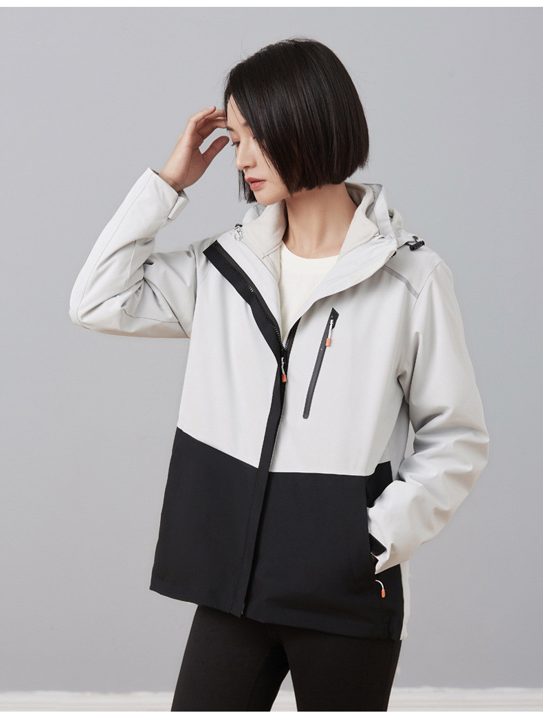 纤丝鸟 日式三合一两件套情侣冲锋衣 女款