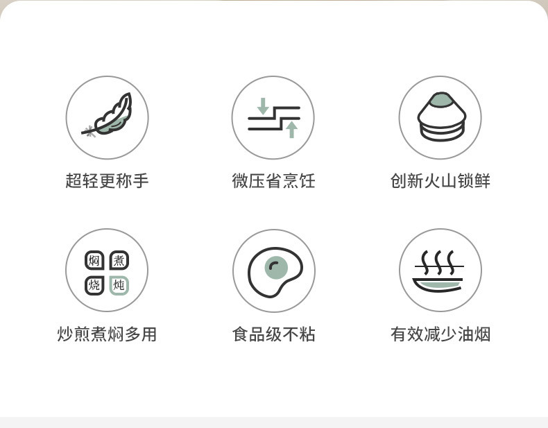 炊大皇 竹青石超轻锅 CG32ZQ-1
