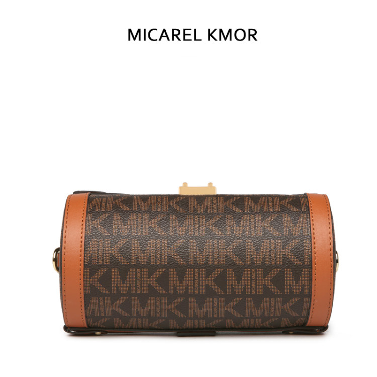 MICAREL KMOR(英国MK)新款PVC+牛皮波士顿包锁扣包包MK8911