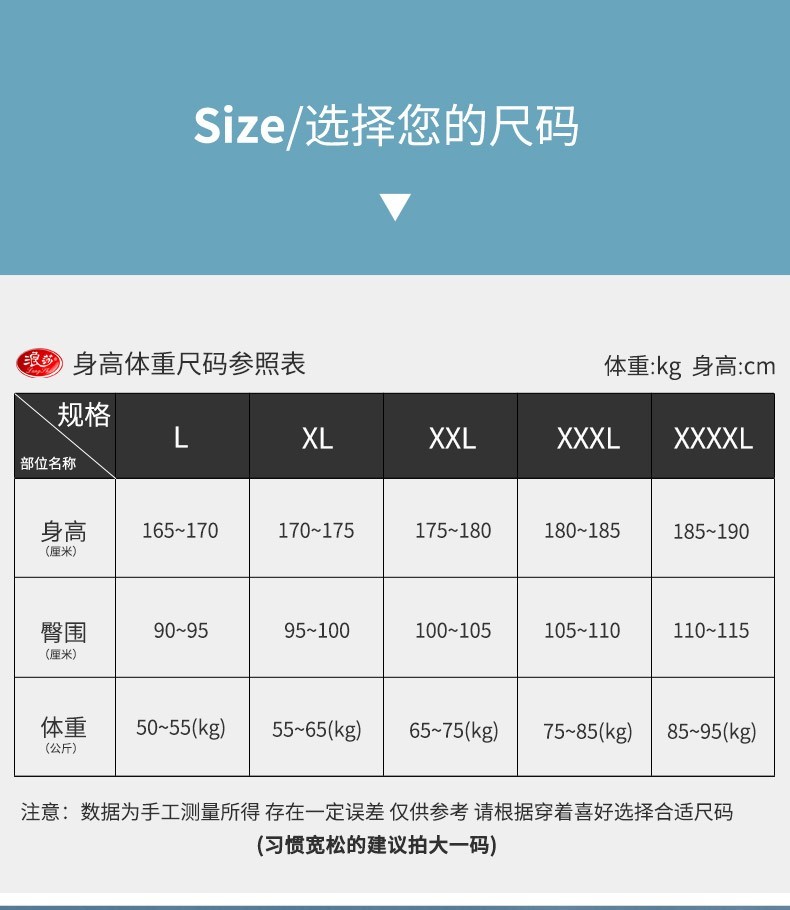 浪莎男士明筋弹力棉平角裤混色4条装 ES8111-4