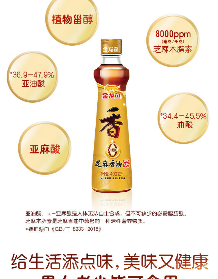 金龙鱼芝麻香油220ml*4礼盒装