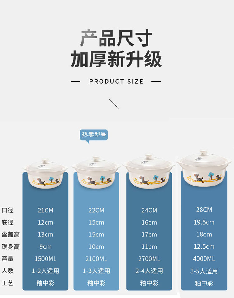 泥火匠 小斑马家用小号耐高温2.1L如意炖锅-适用1-3人