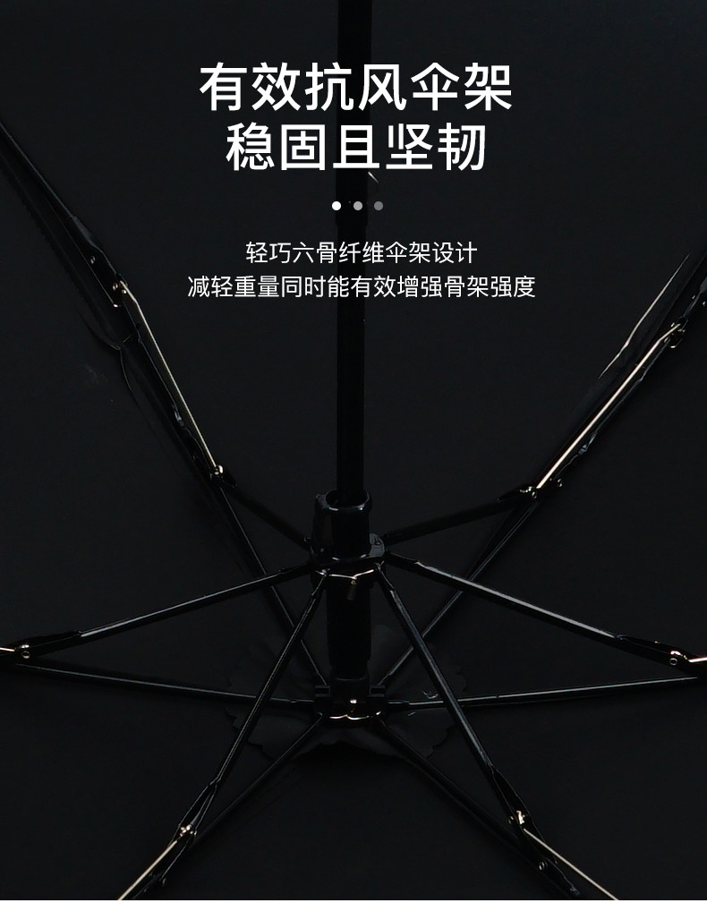 红叶三折彩胶超扁伞防晒遮阳伞
