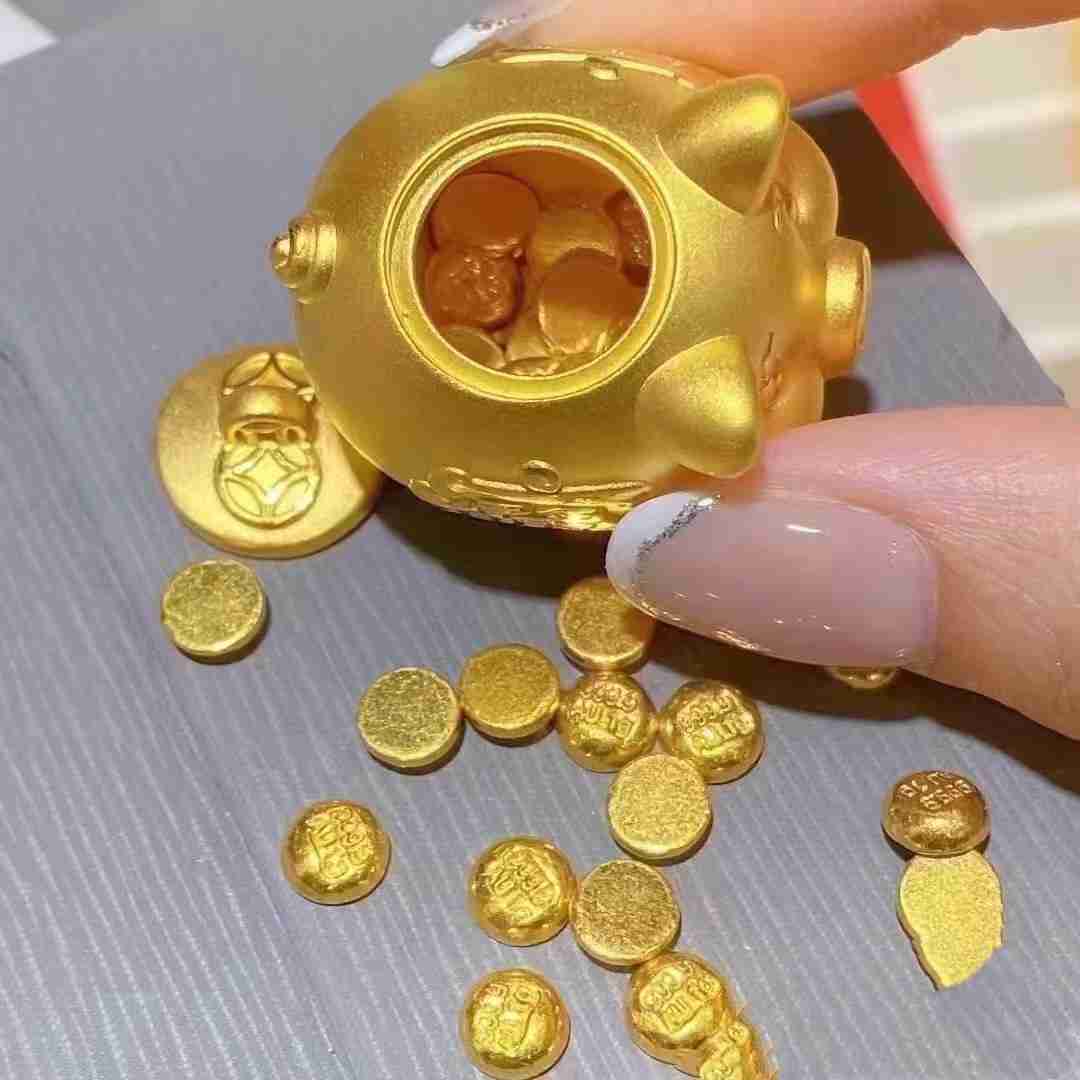 中国黄金999足金金猪存钱罐