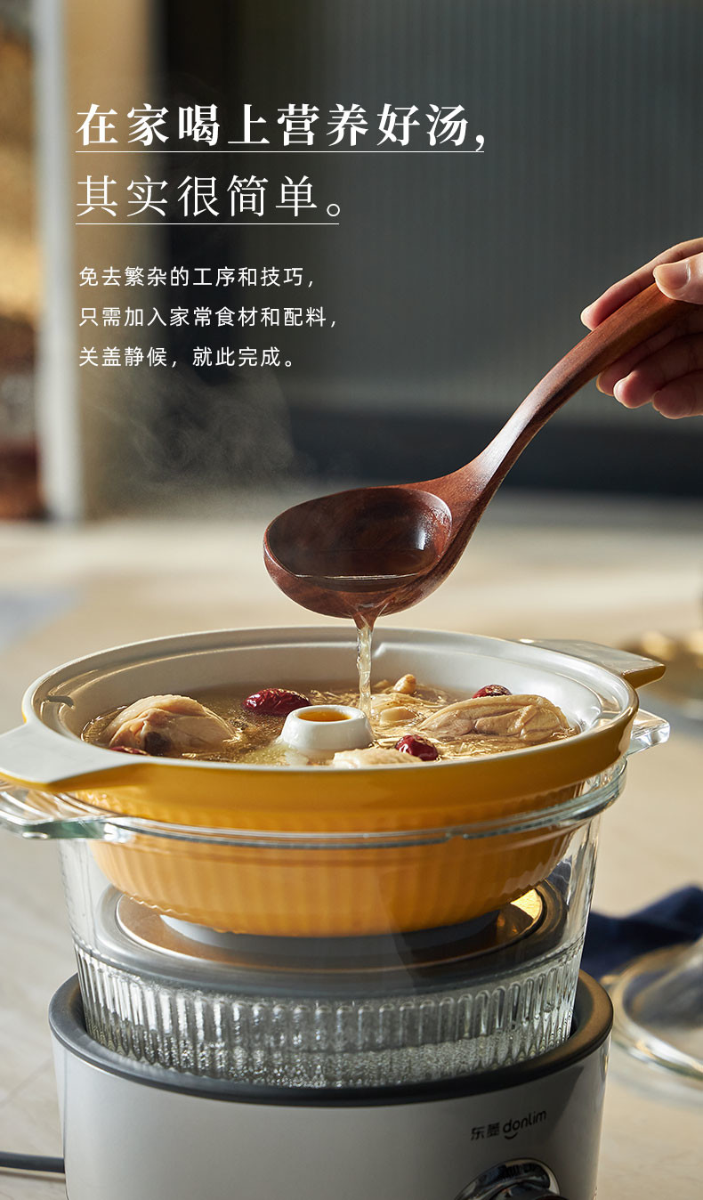 东菱（Donlim） 多功能蒸炖锅 家用电蒸锅 电炖盅煲汤煮粥蒸汽锅隔水炖 料理锅（煮锅+汽锅）DL-9009