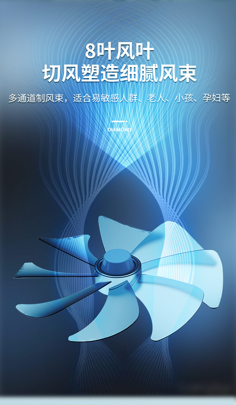 钻石牌 落地扇 CY35-T3（14寸机械款）白色