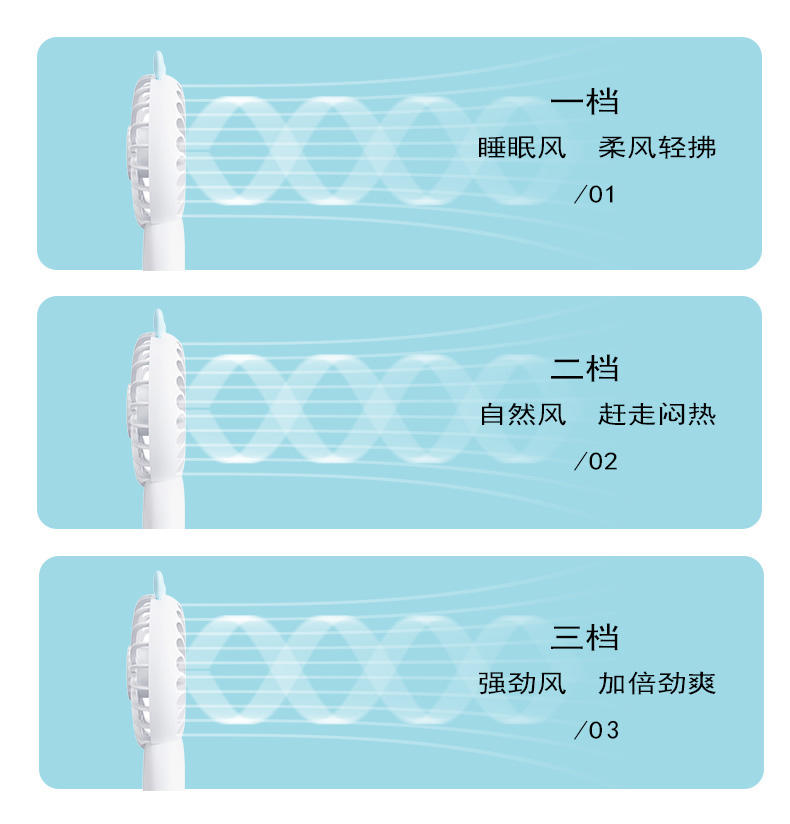 港德便携可充电手持迷你小电风扇 D6-USB手持小风扇