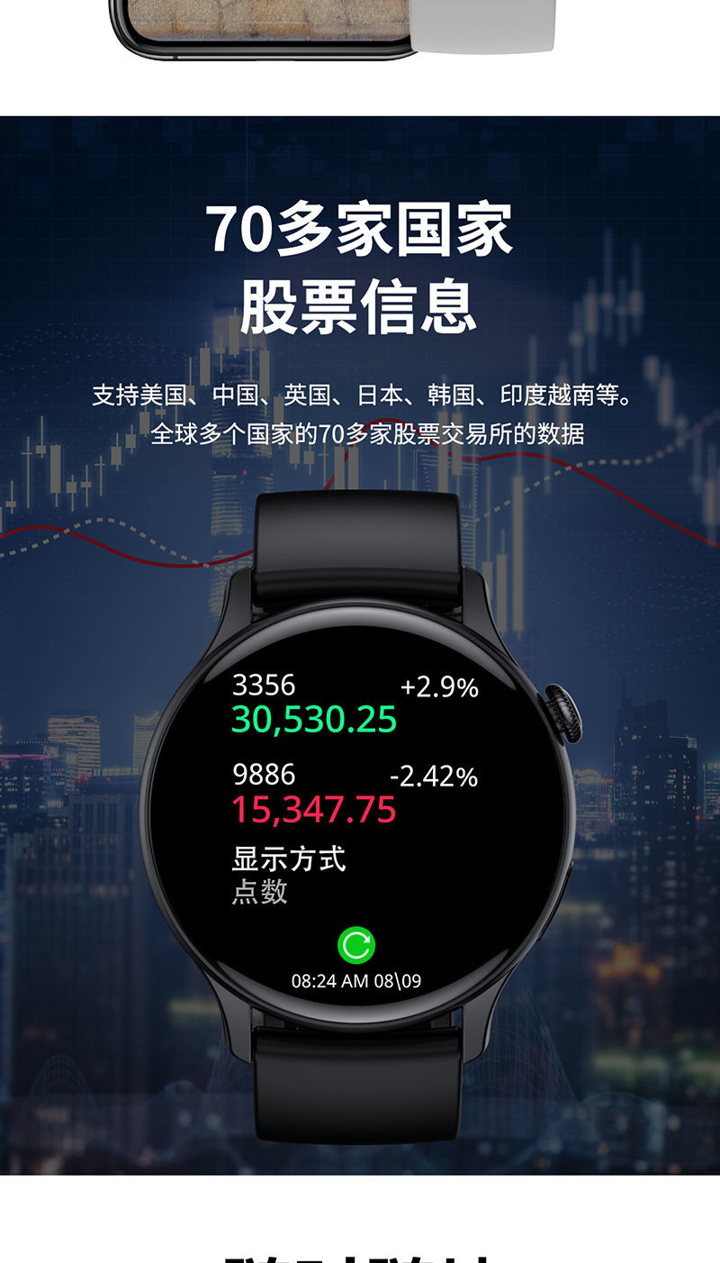 LEFIT勒菲特HK85支付型智能蓝牙通话手表多功能健康防水手表