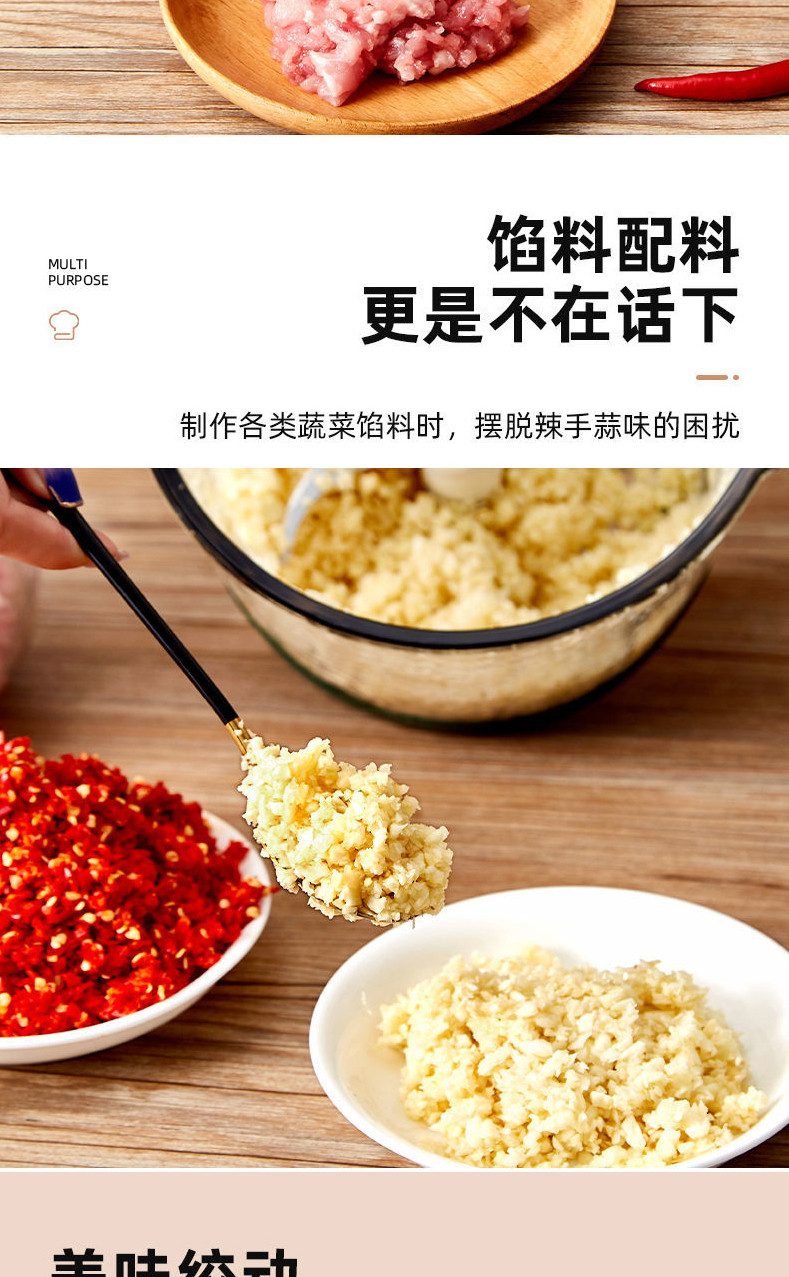 凯立泉绞肉机家用 电动多功能料理搅拌打肉饺子肉馅蒜蓉机不锈钢KLQ-JRJ