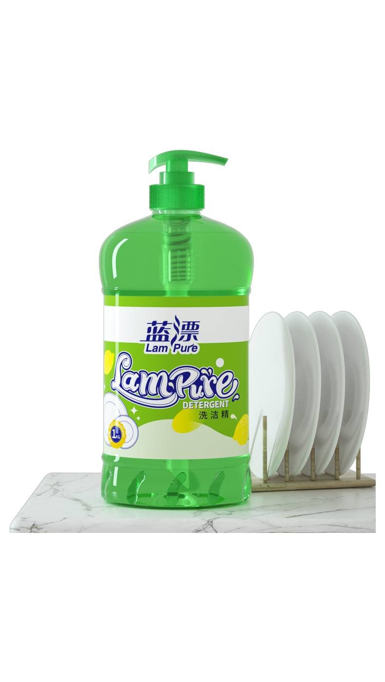 LP-361886蓝漂1KG柠檬香型洗洁精1瓶装（透明瓶装）