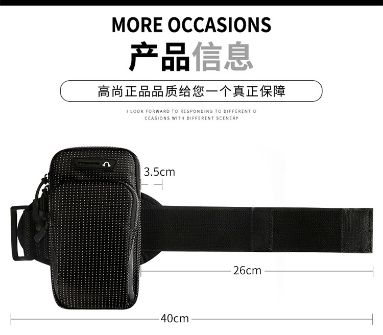 斯泰克时尚跑步手机运动手臂包 户外手腕包（波点）BC-014