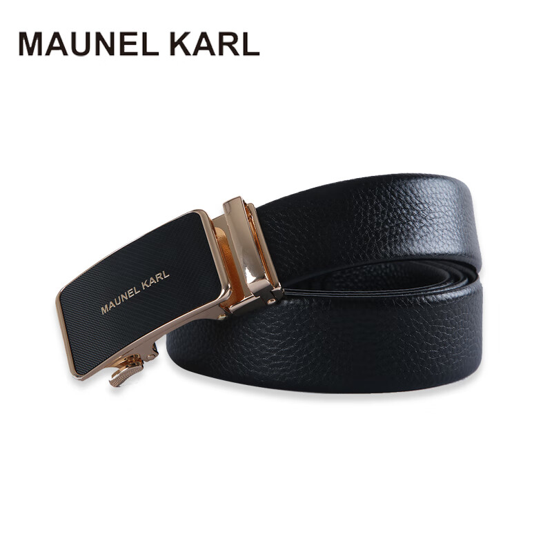 MAUNEL KARL男士皮带轻奢实木礼盒MK06654金