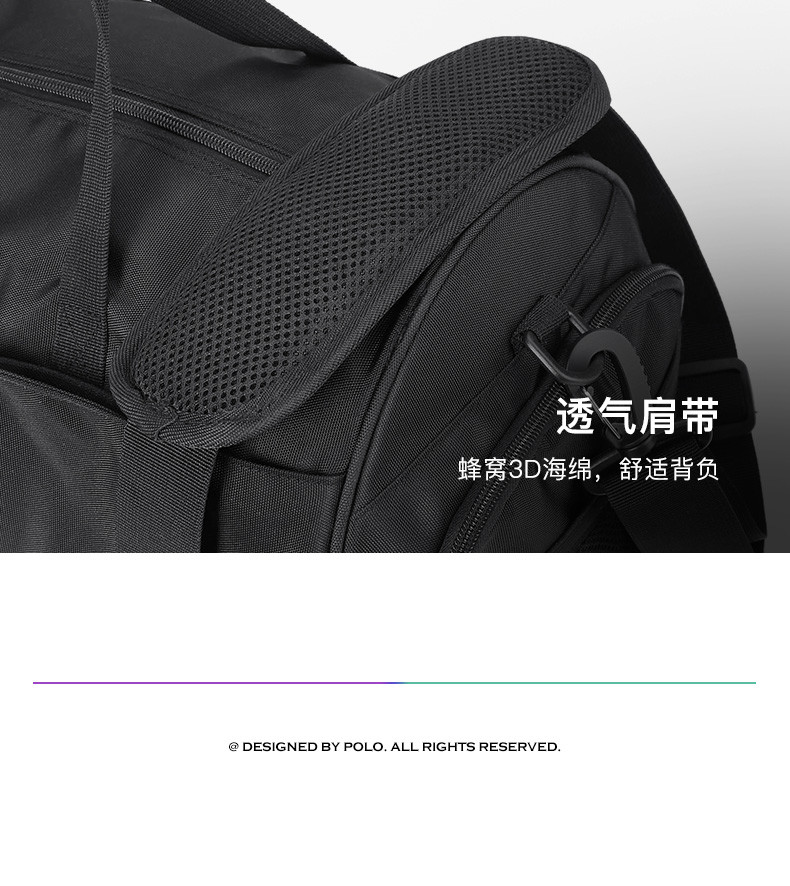POLO旅行包男士手提行李包大容量出差旅行袋休闲单肩斜挎包男包044293