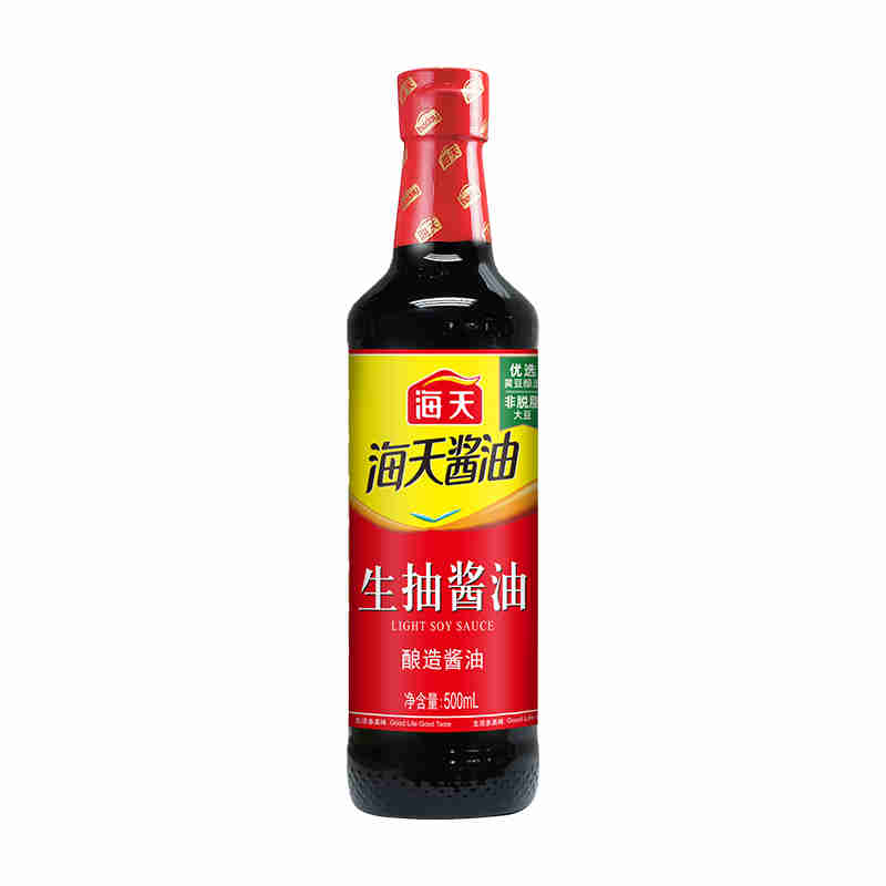 海天生抽酱油500mL(PET瓶)（两瓶）