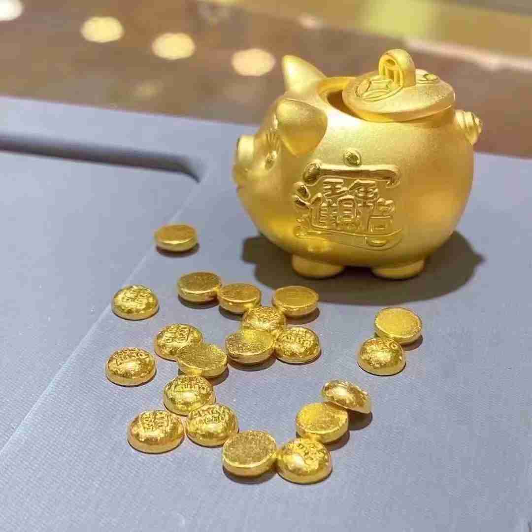 中国黄金999足金金猪存钱罐
