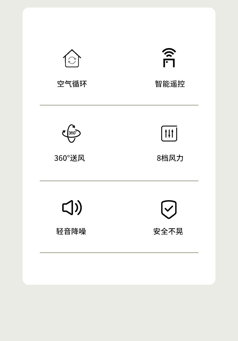 初物语音遥控空气循环扇