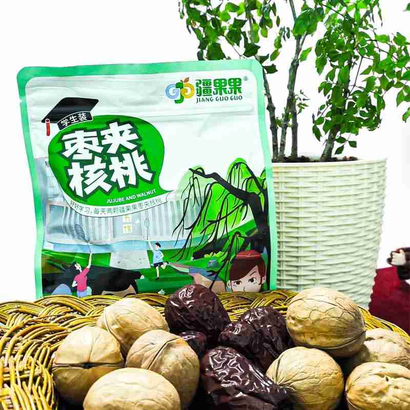 疆果果枣夹核桃仁独立小包装新疆网红零食休闲小吃280g