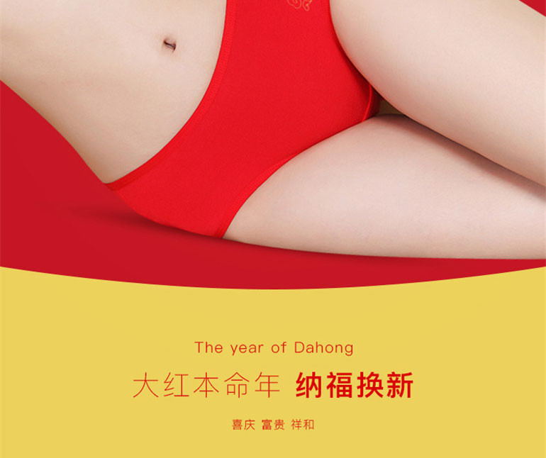 浪莎鸿运女士内裤4条装 LW6003-4