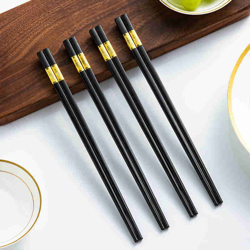 高档防霉合金筷子家用筷子防滑无漆无蜡耐高温不变形