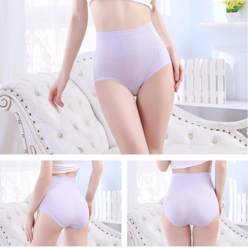 浪莎无缝高腰内裤女抗菌收腹裤提臀塑形高腰抗菌三角裤混色2条装 F2.NK3369-2