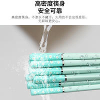 轻奢家用亲子粉蓝樱花筷5双装健康分餐合金筷子