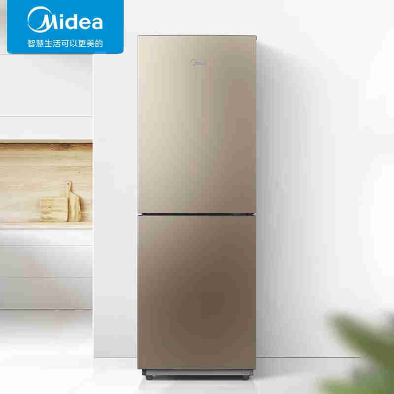 美的（Midea）185L 二门双开冷无霜双系统小户型家用风 BCD-185WM(E)摩卡金