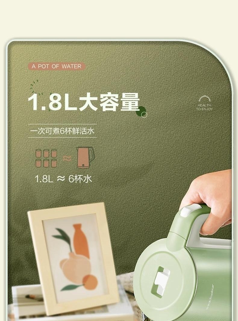荣事达（Royalstar）电水壶热水壶304不锈钢内胆GS18B12-A