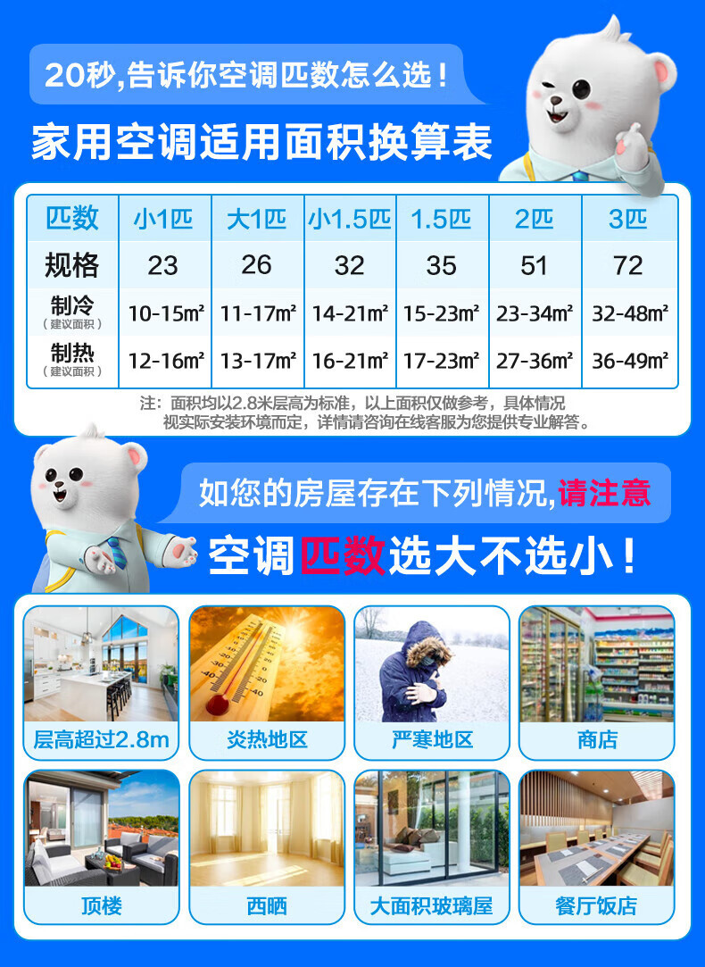 美的（Midea）新能效 KFR-35GW/G3-3 1.5匹 智能变频冷暖 空调挂机 三级能效 一价无忧 11M铜管 企慧购