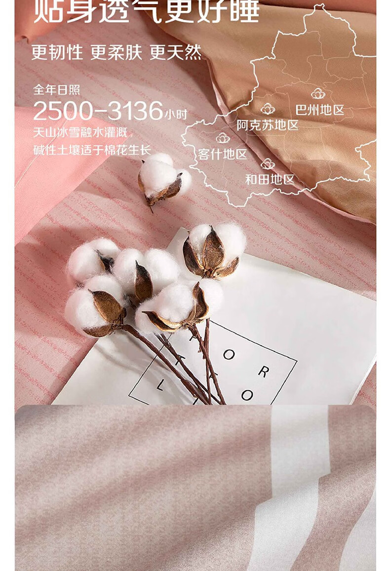 罗莱 精梳全棉四件套 花漾年华TGVAD0009A/B
