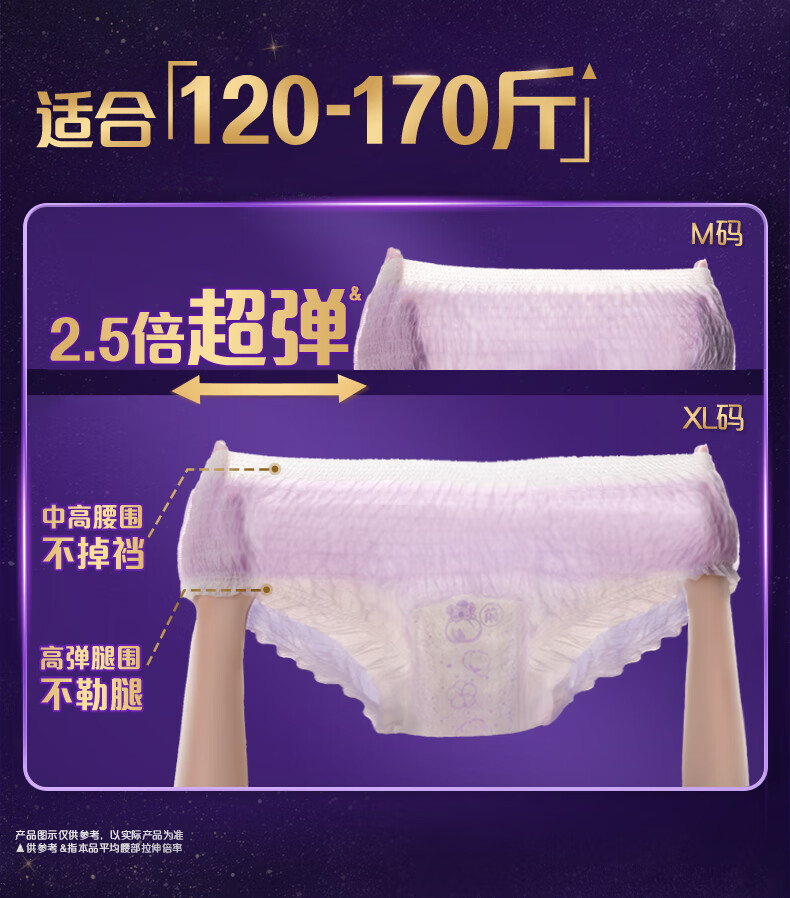 护舒宝第2代考拉安睡裤安心裤XL码4条超长夜用夜安裤裤型卫生巾姨妈巾
