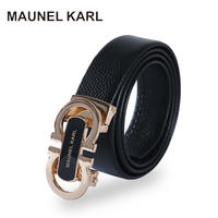 MAUNEL KARL男士真皮皮带轻奢品质MK06643金 专柜礼盒